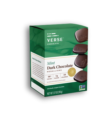Mint 90% Ultra Dark Chocolate Squares