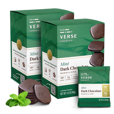 Mint 90% Dark Chocolate Squares (2-Pack)
