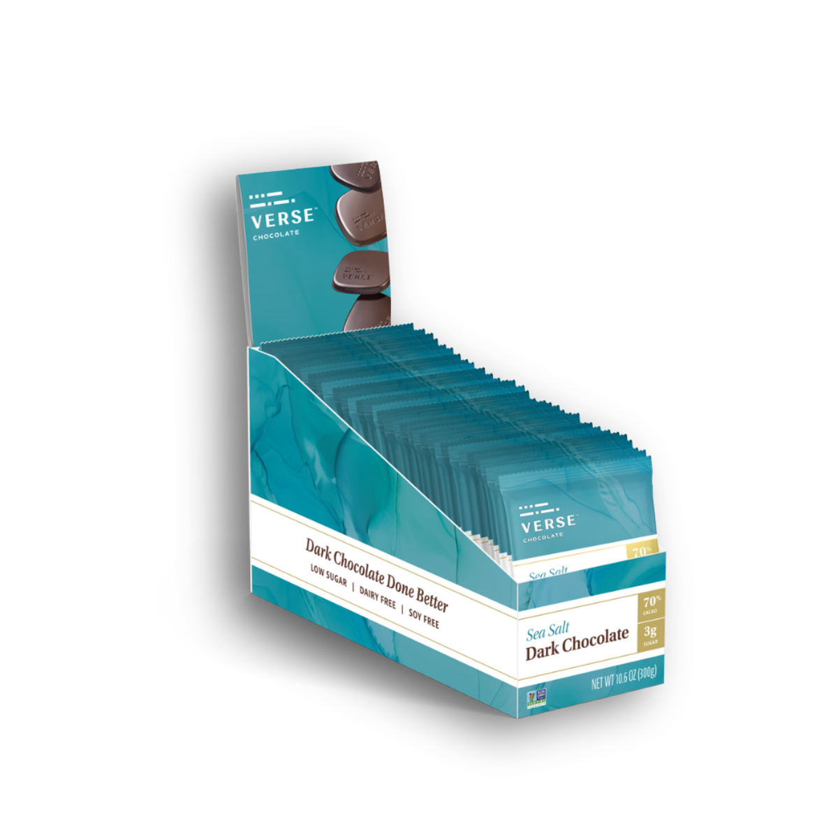 Sea Salt 70% Dark Chocolate (30-Count) | Verse Chocolate