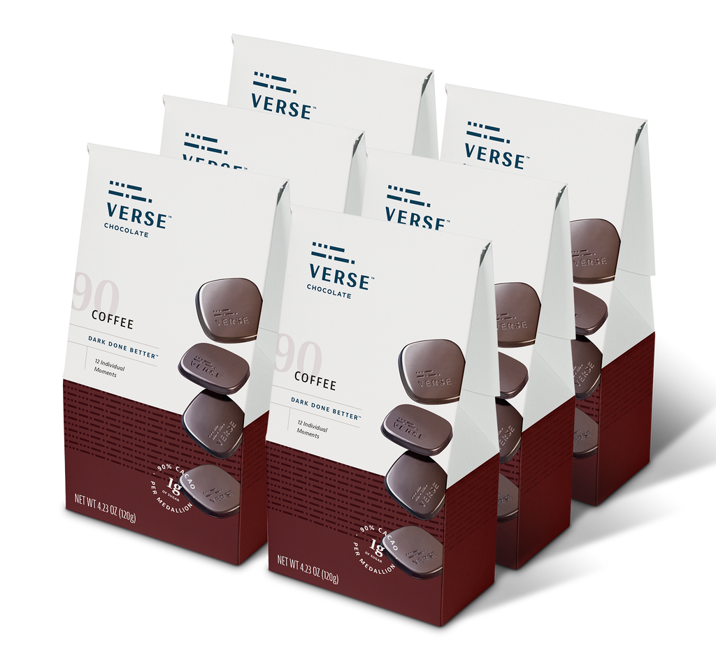 Verse Coffee <br/>90% Dark Chocolate<br/>Wholesale Case of 6 - Verse Chocolate