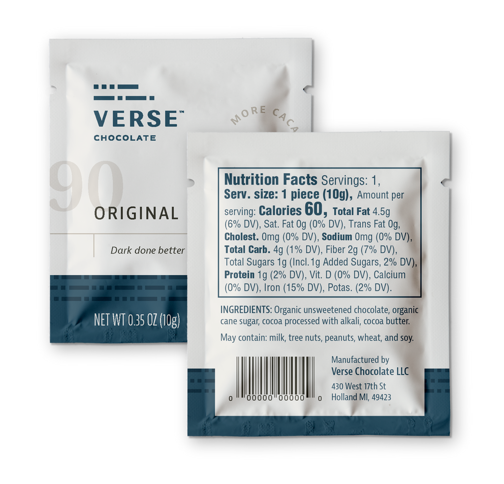 Verse Chocolate Nutrition Info